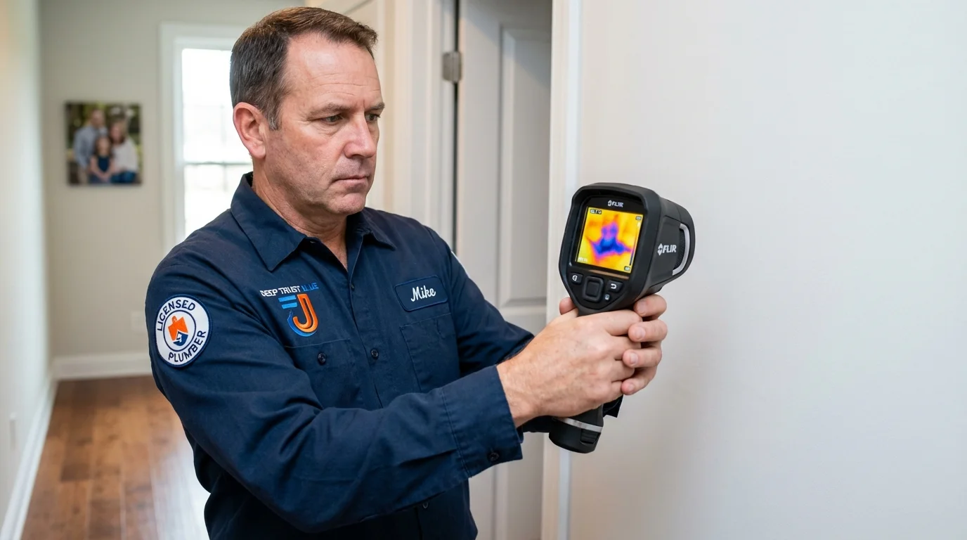 Thermal imaging leak detection by Johns Plumbing LLC in Amsterdam