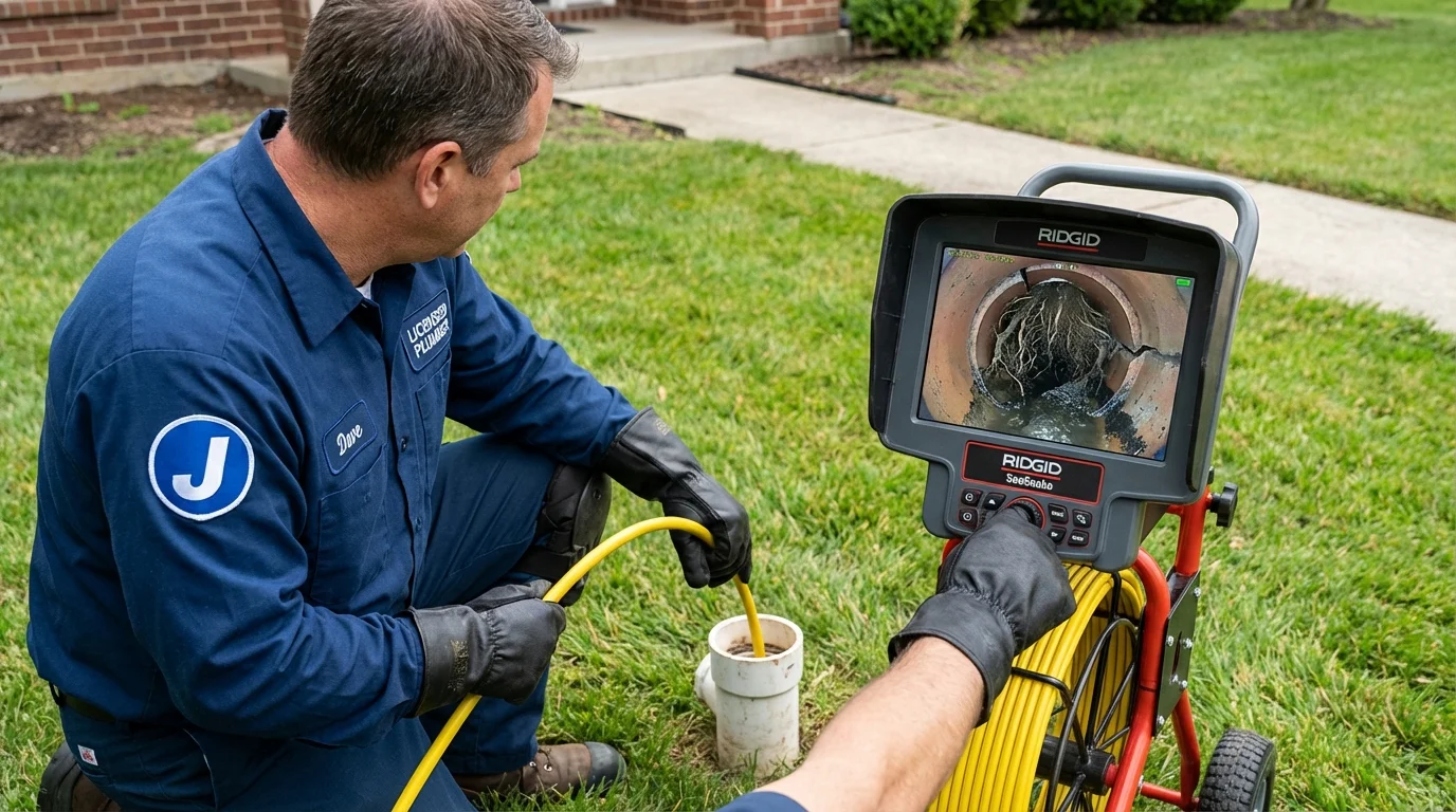 Sewer camera inspection being performed by Johns Plumbing LLC in Amsterdam